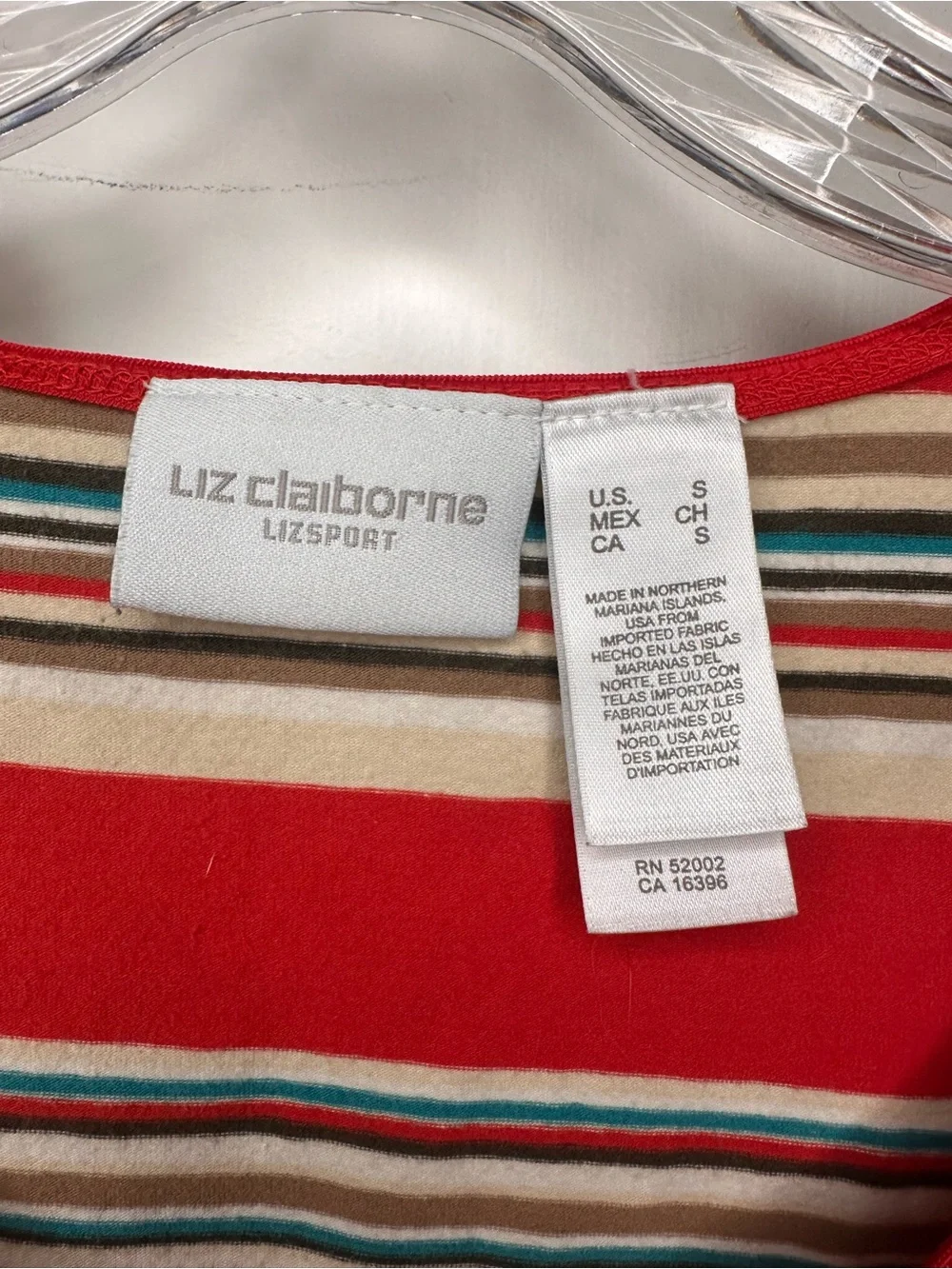 Liz Claiborne striped scoop